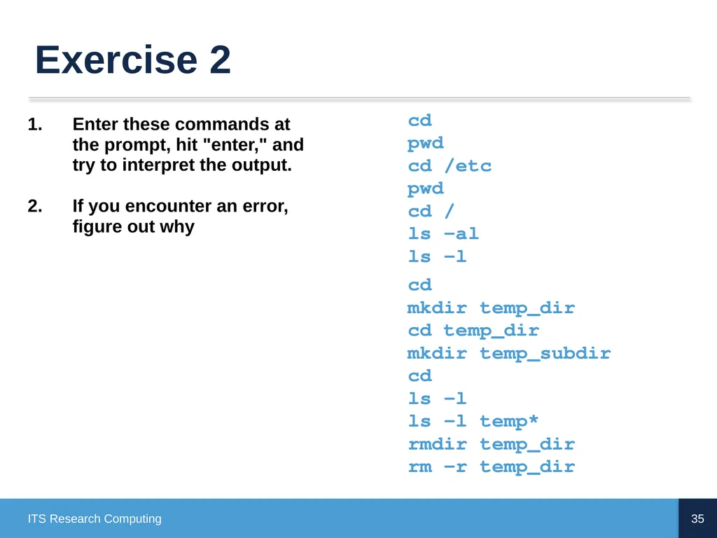 Introduction to Linux CD Poon, Mark Reed, William - slide 35 of 77
