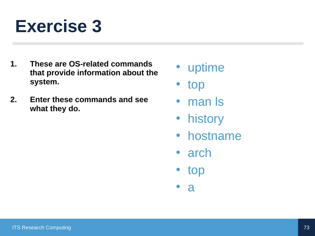 Introduction to Linux CD Poon, Mark Reed, William - slide 73 of 77
