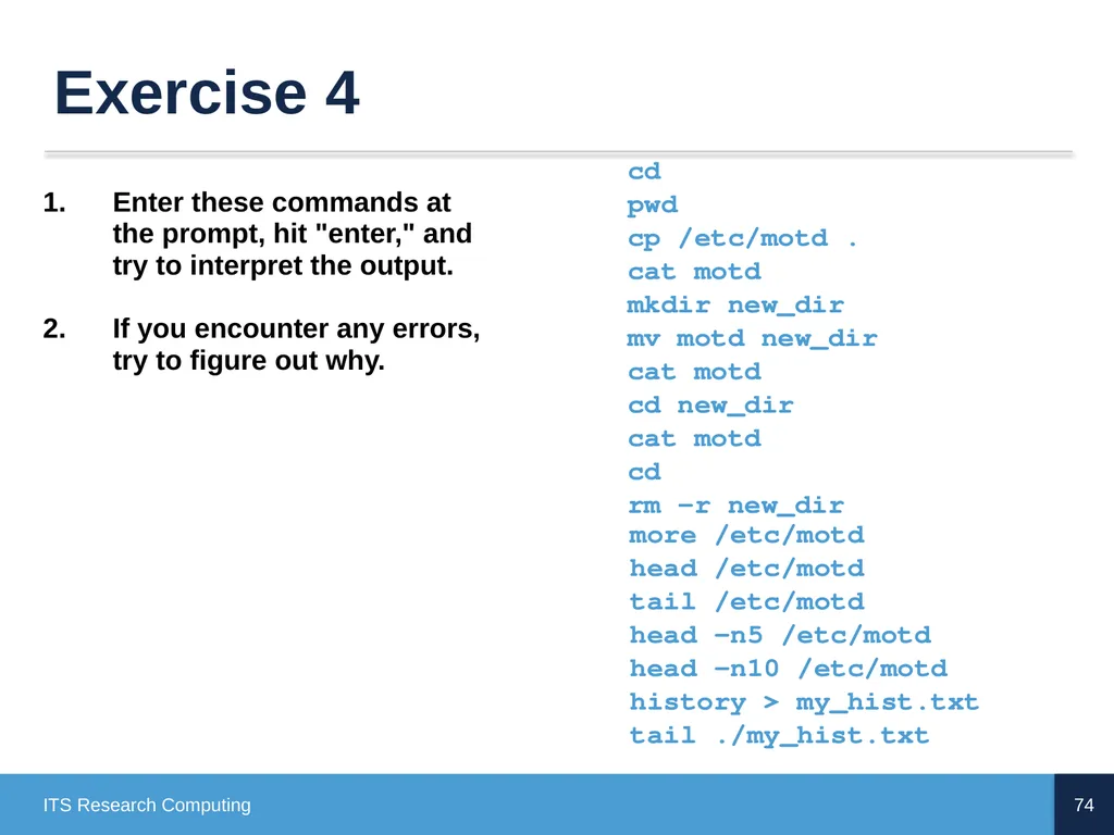 Introduction to Linux CD Poon, Mark Reed, William - slide 74 of 77