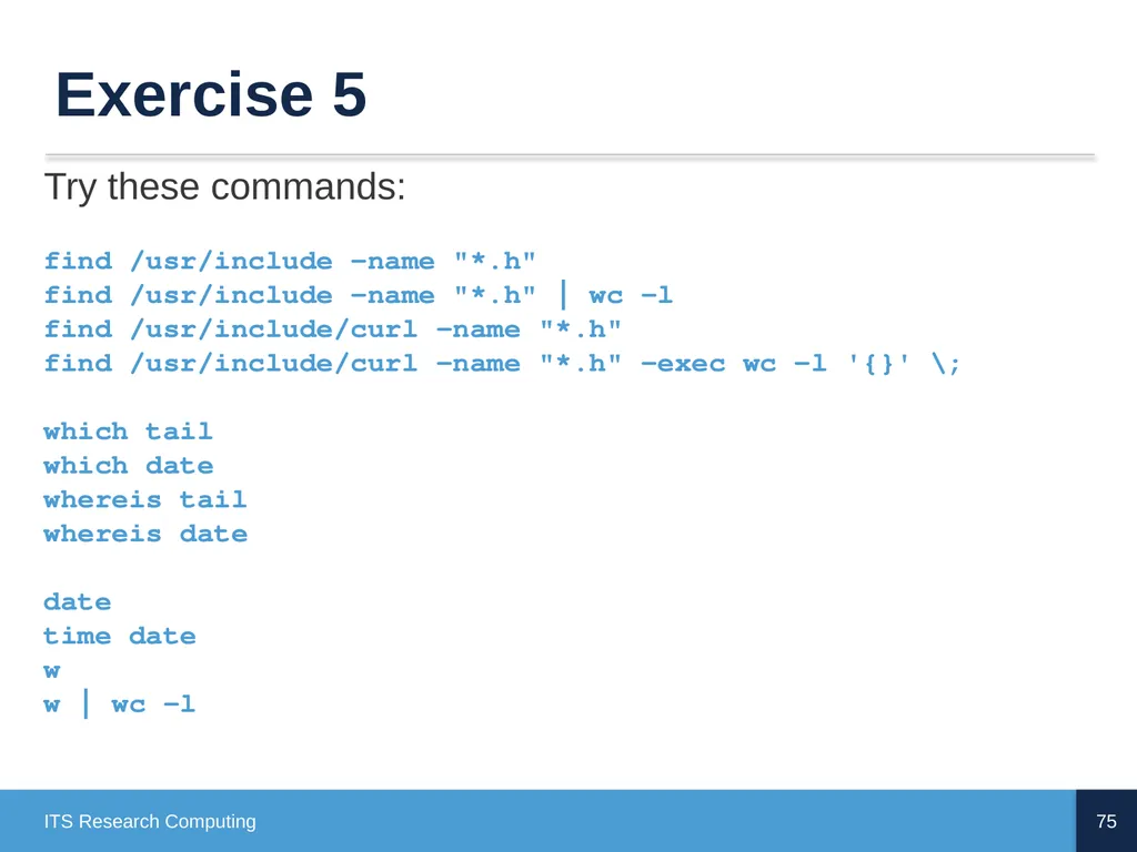 Introduction to Linux CD Poon, Mark Reed, William - slide 75 of 77