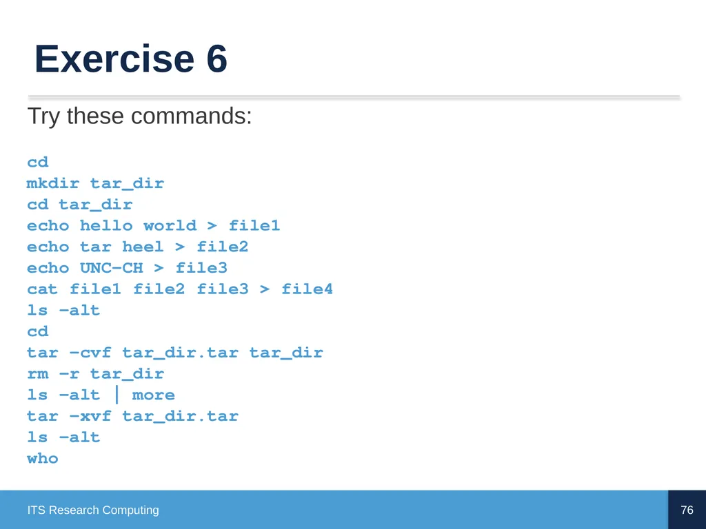 Introduction to Linux CD Poon, Mark Reed, William - slide 76 of 77