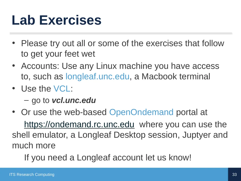 Introduction to Linux CD Poon, Mark Reed, William - slide 33 of 77