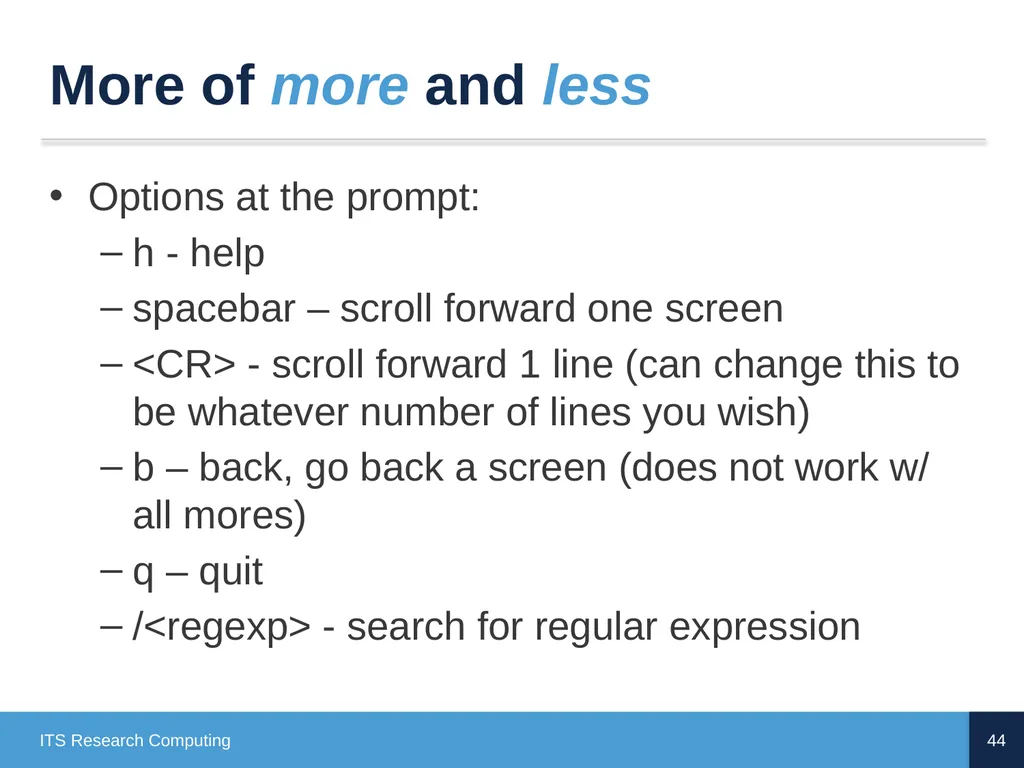 Introduction to Linux CD Poon, Mark Reed, William - slide 44 of 77