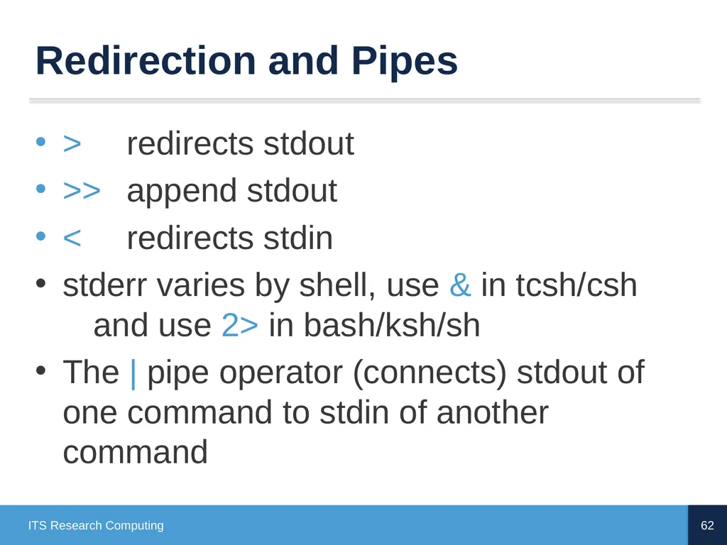 Introduction to Linux CD Poon, Mark Reed, William - slide 62 of 77