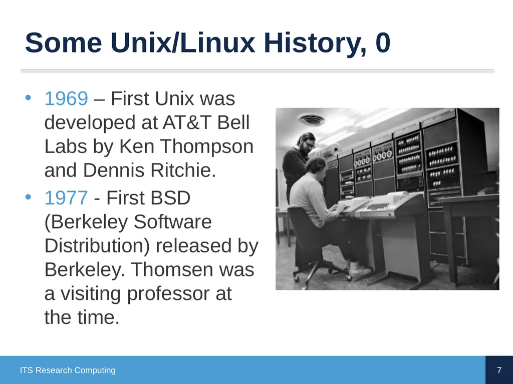 Introduction to Linux CD Poon, Mark Reed, William - slide 7 of 77