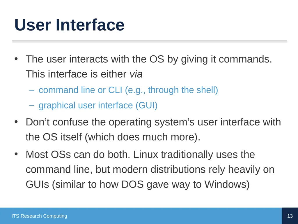 Introduction to Linux CD Poon, Mark Reed, William - slide 13 of 77