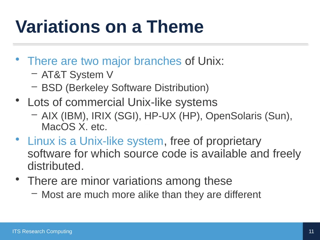 Introduction to Linux CD Poon, Mark Reed, William - slide 11 of 77