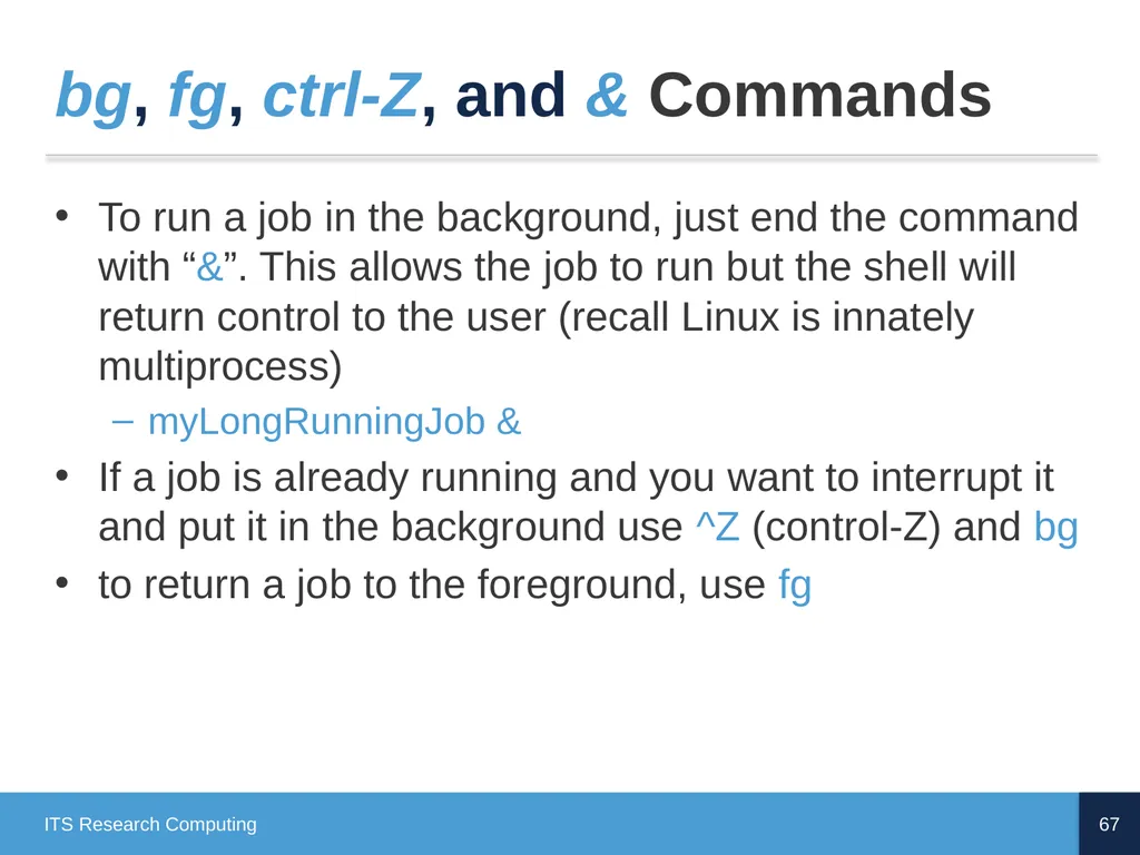 Introduction to Linux CD Poon, Mark Reed, William - slide 67 of 77