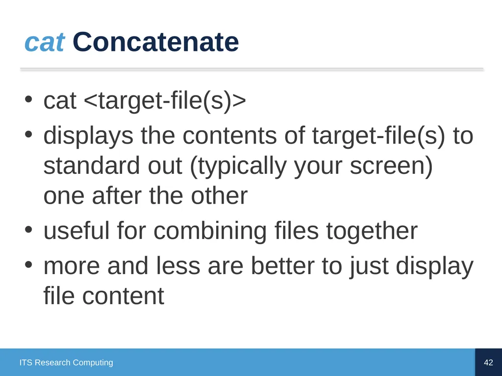 Introduction to Linux CD Poon, Mark Reed, William - slide 42 of 77