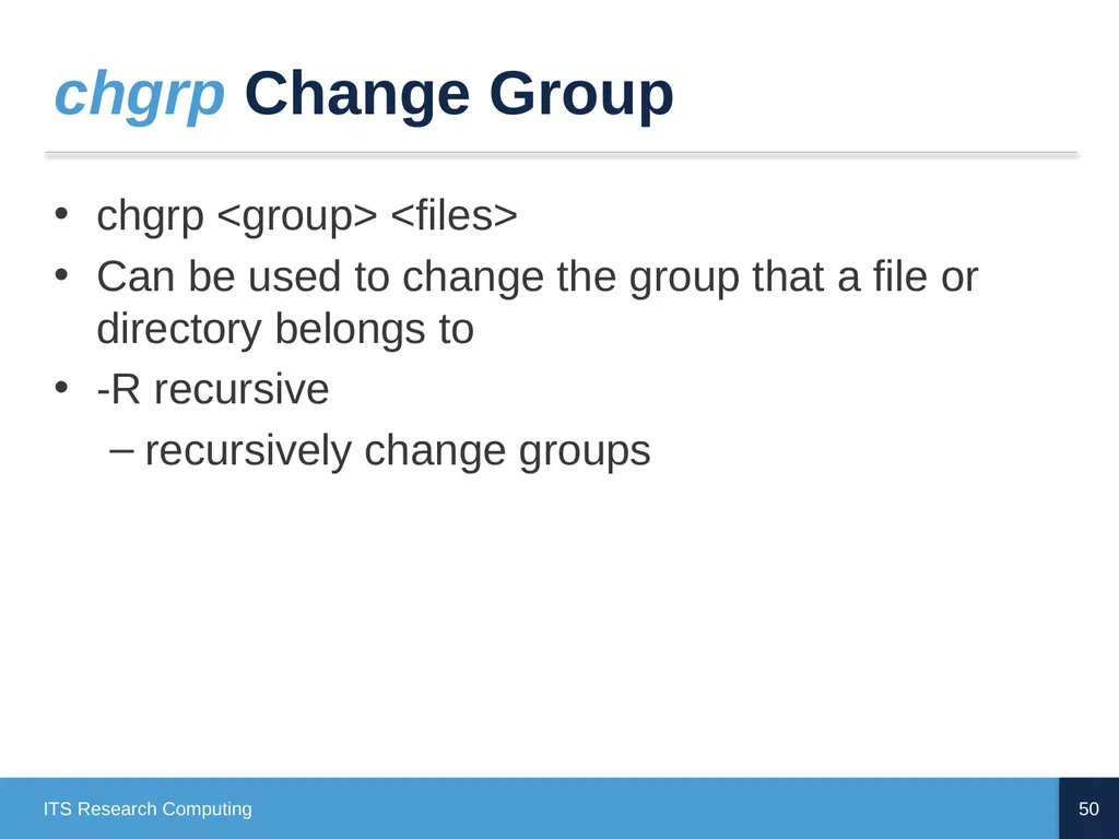 Introduction to Linux CD Poon, Mark Reed, William - slide 50 of 77
