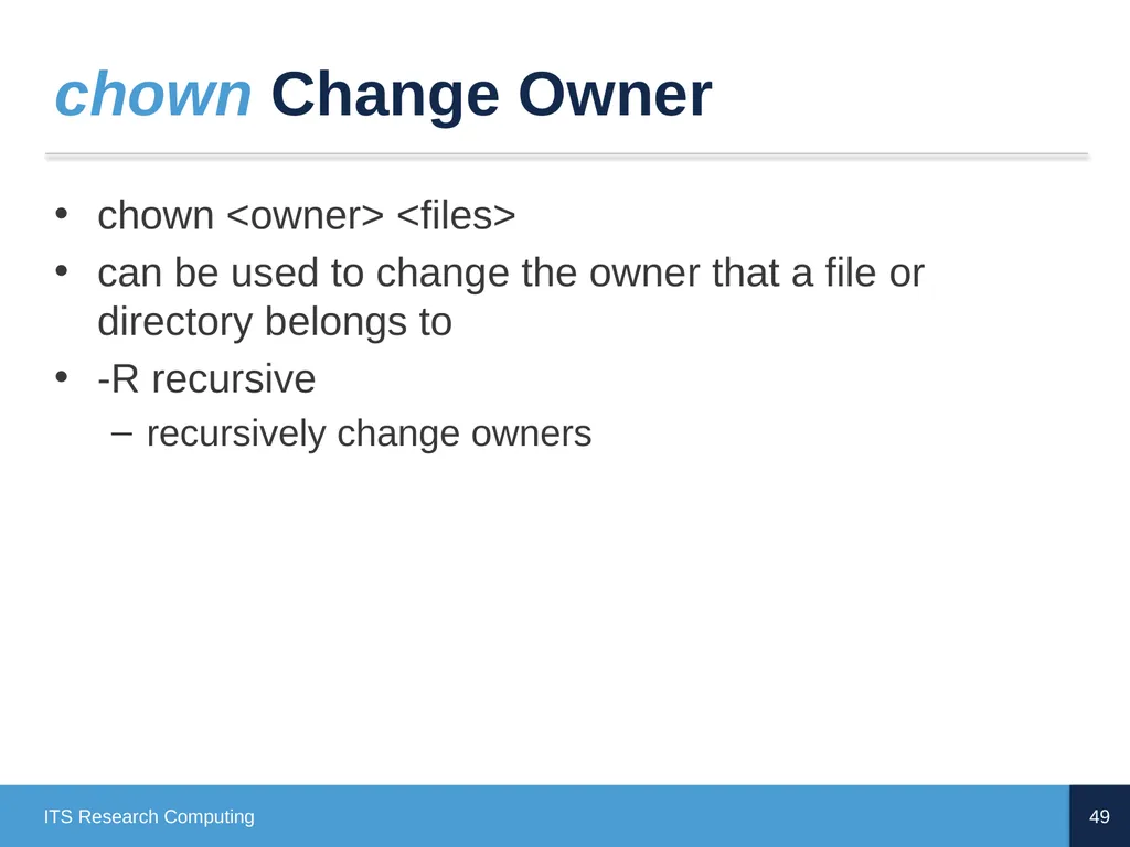 Introduction to Linux CD Poon, Mark Reed, William - slide 49 of 77