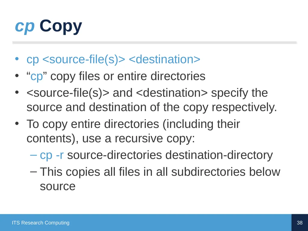 Introduction to Linux CD Poon, Mark Reed, William - slide 38 of 77