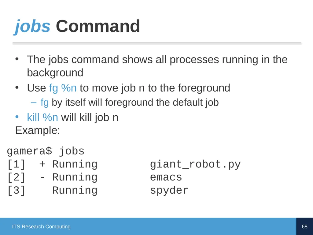 Introduction to Linux CD Poon, Mark Reed, William - slide 68 of 77