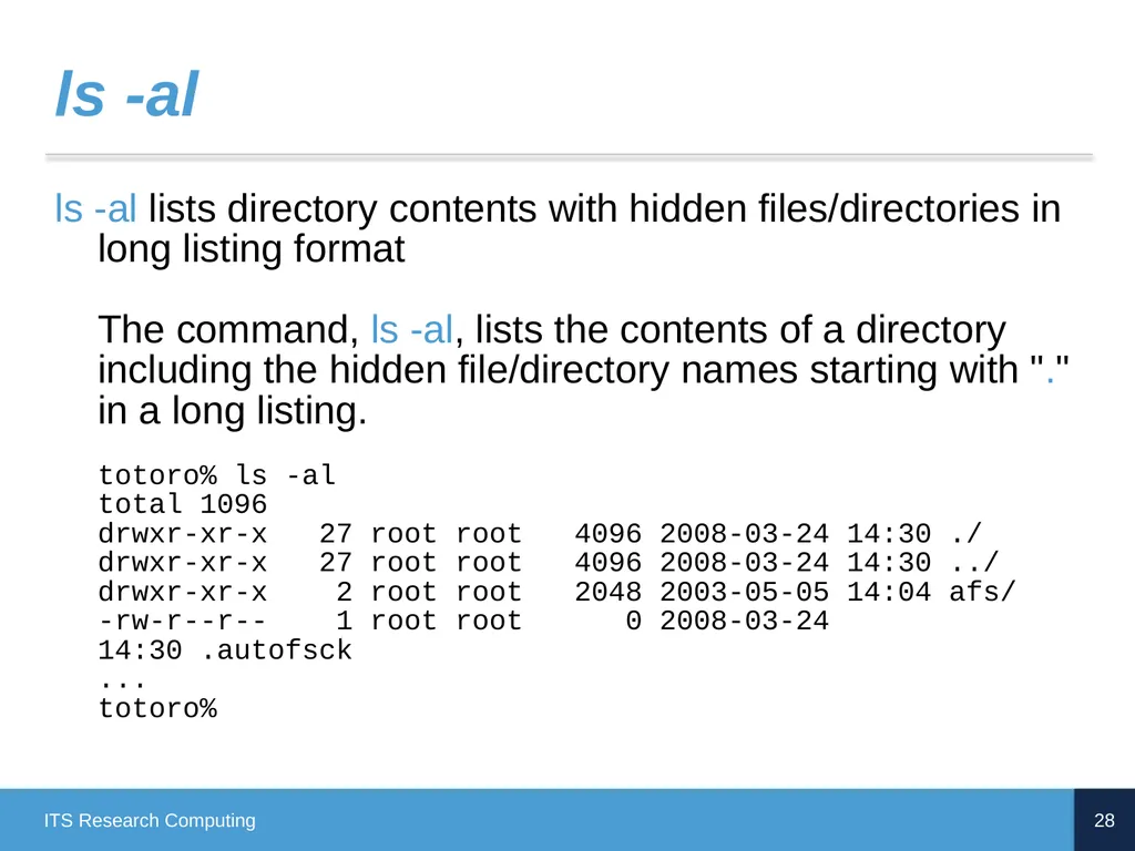 Introduction to Linux CD Poon, Mark Reed, William - slide 28 of 77