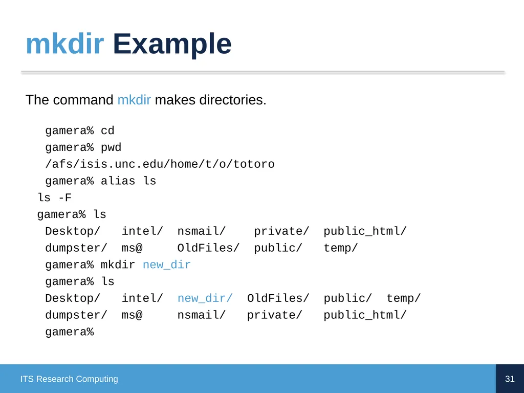 Introduction to Linux CD Poon, Mark Reed, William - slide 31 of 77