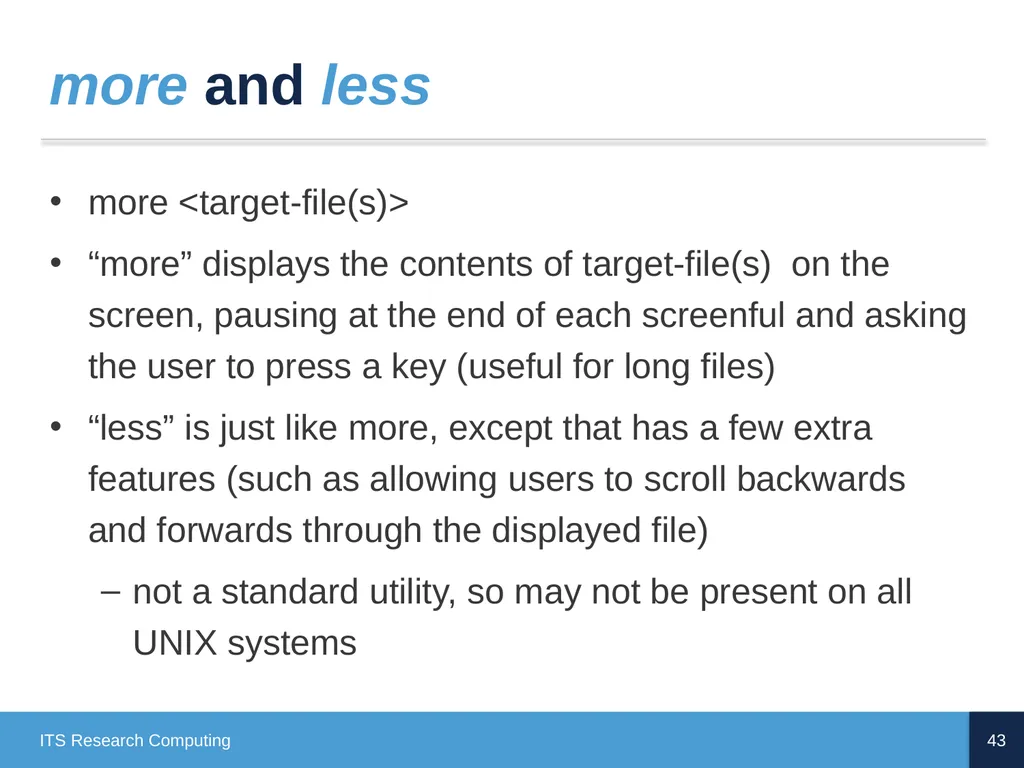 Introduction to Linux CD Poon, Mark Reed, William - slide 43 of 77