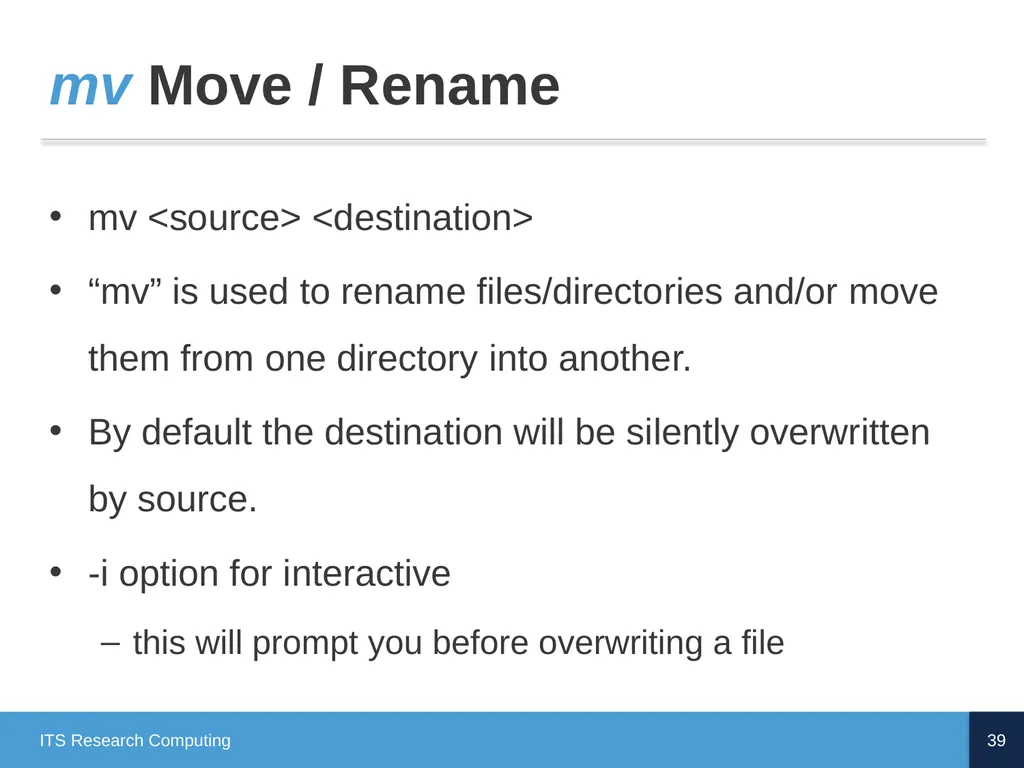 Introduction to Linux CD Poon, Mark Reed, William - slide 39 of 77