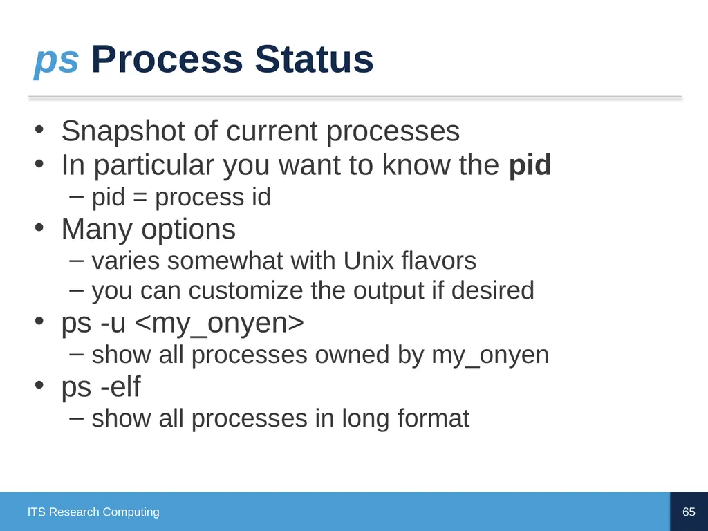 Introduction to Linux CD Poon, Mark Reed, William - slide 65 of 77