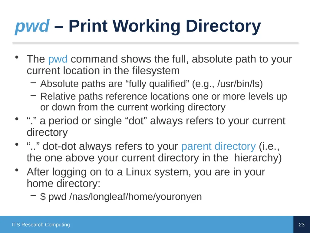 Introduction to Linux CD Poon, Mark Reed, William - slide 23 of 77