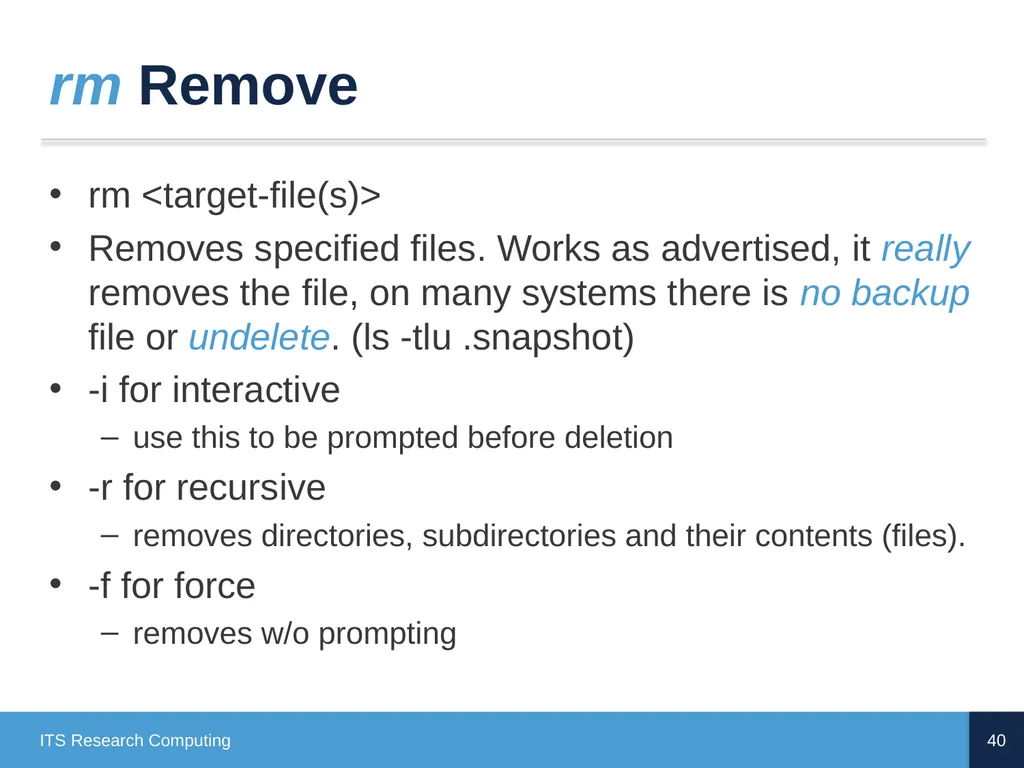 Introduction to Linux CD Poon, Mark Reed, William - slide 40 of 77