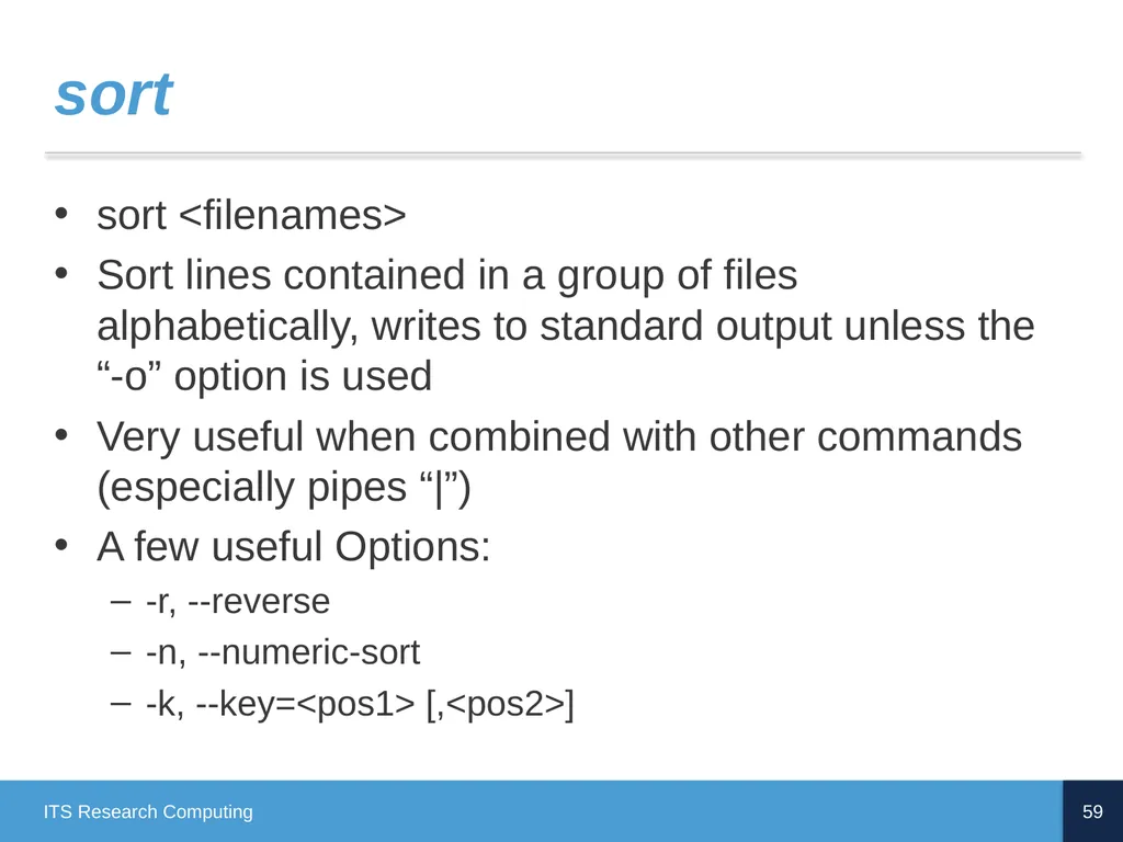 Introduction to Linux CD Poon, Mark Reed, William - slide 59 of 77