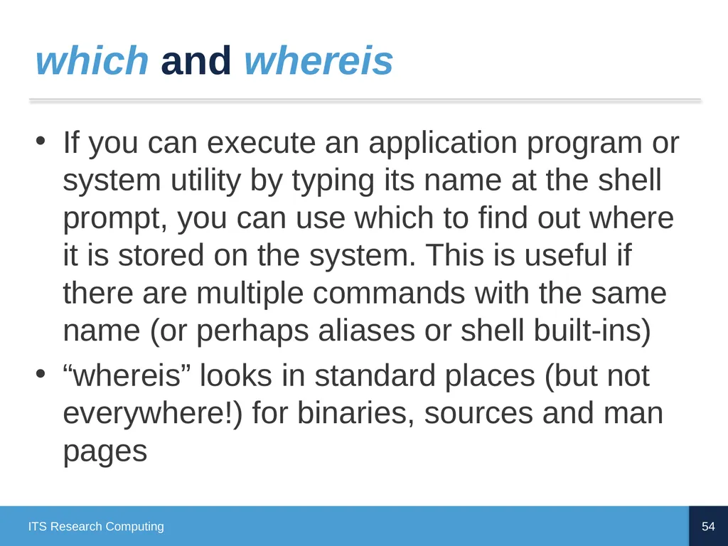 Introduction to Linux CD Poon, Mark Reed, William - slide 54 of 77