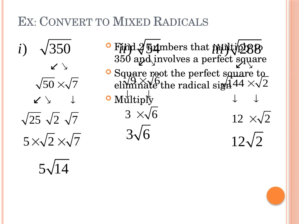 Section 1.4 square Roots and Mixed Fractions © - slide 3 of 10