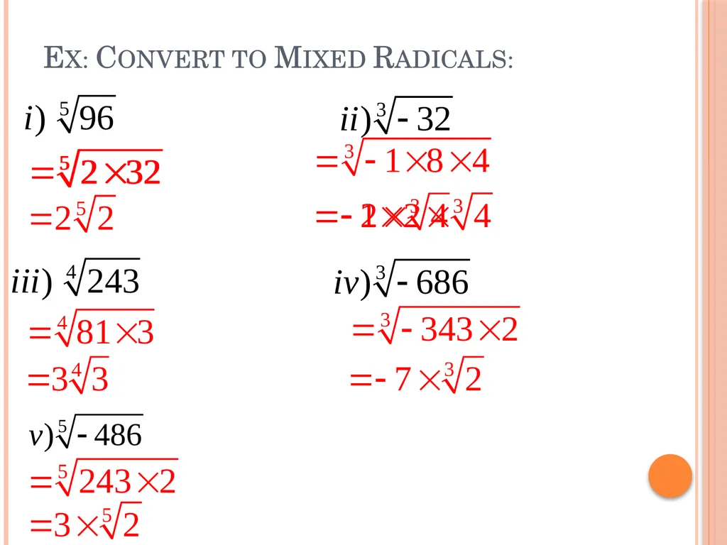 Section 1.4 square Roots and Mixed Fractions © - slide 5 of 10