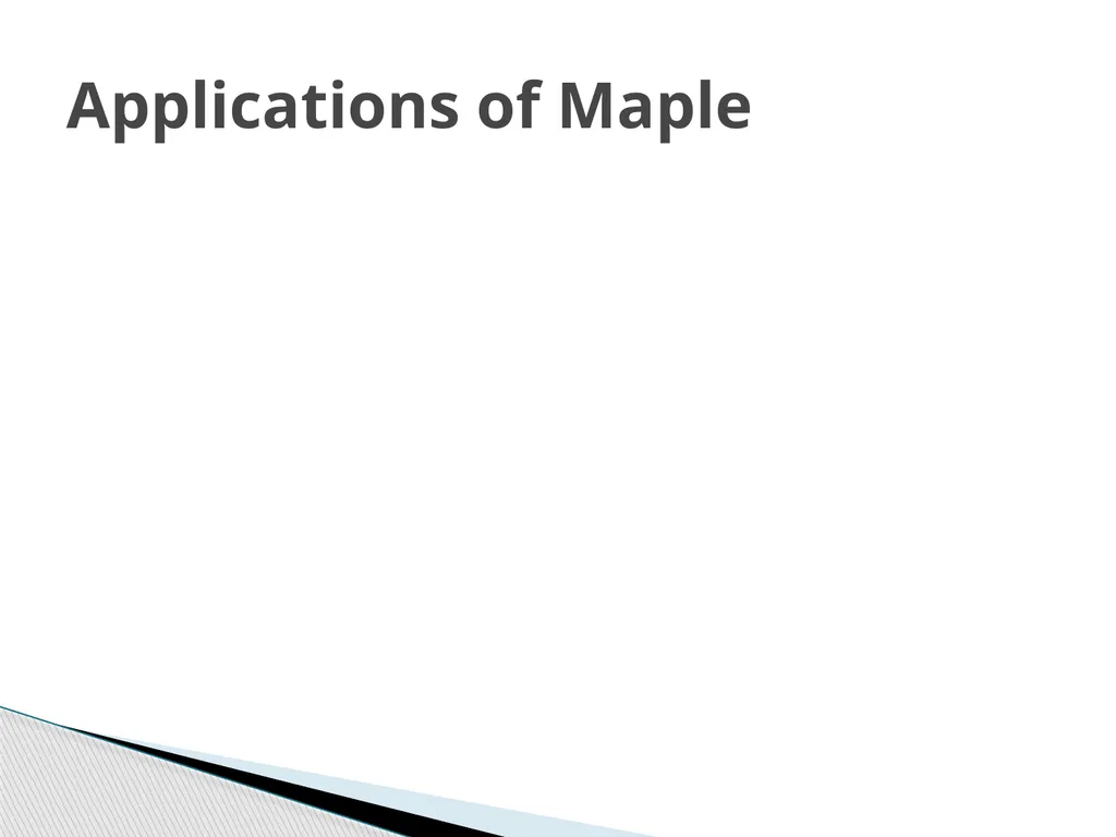 Potential of Maple as tool for improving financial - slide 9 of 12