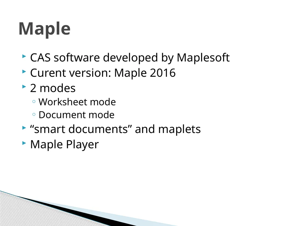 Potential of Maple as tool for improving financial - slide 6 of 12