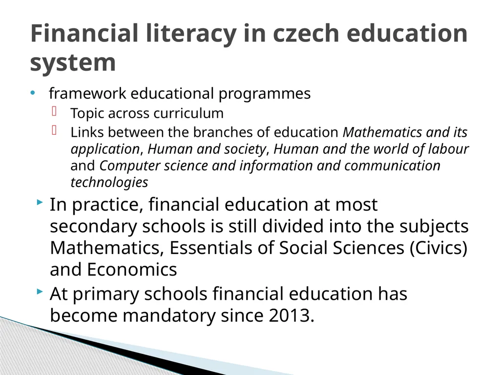 Potential of Maple as tool for improving financial - slide 4 of 12