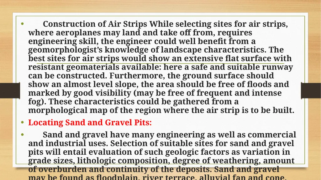 APPLIED GEOMORPHOLOGY - UNIT:V APPLIED GMORPHOLGY - slide 9 of 24