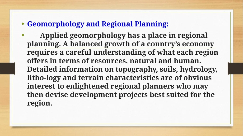 APPLIED GEOMORPHOLOGY - UNIT:V APPLIED GMORPHOLGY - slide 23 of 24