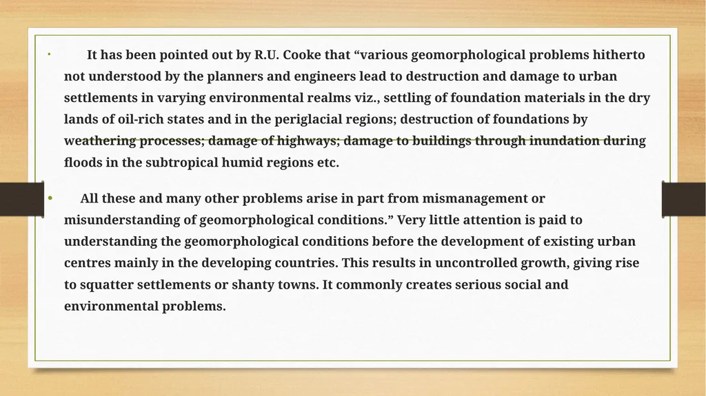 APPLIED GEOMORPHOLOGY - UNIT:V APPLIED GMORPHOLGY - slide 18 of 24