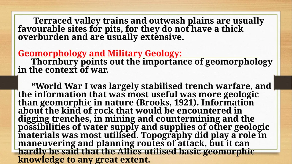 APPLIED GEOMORPHOLOGY - UNIT:V APPLIED GMORPHOLGY - slide 12 of 24