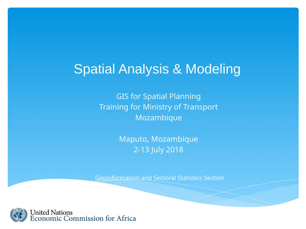 Spatial Analysis & Modeling GIS for Spatial - slide 1 of 27
