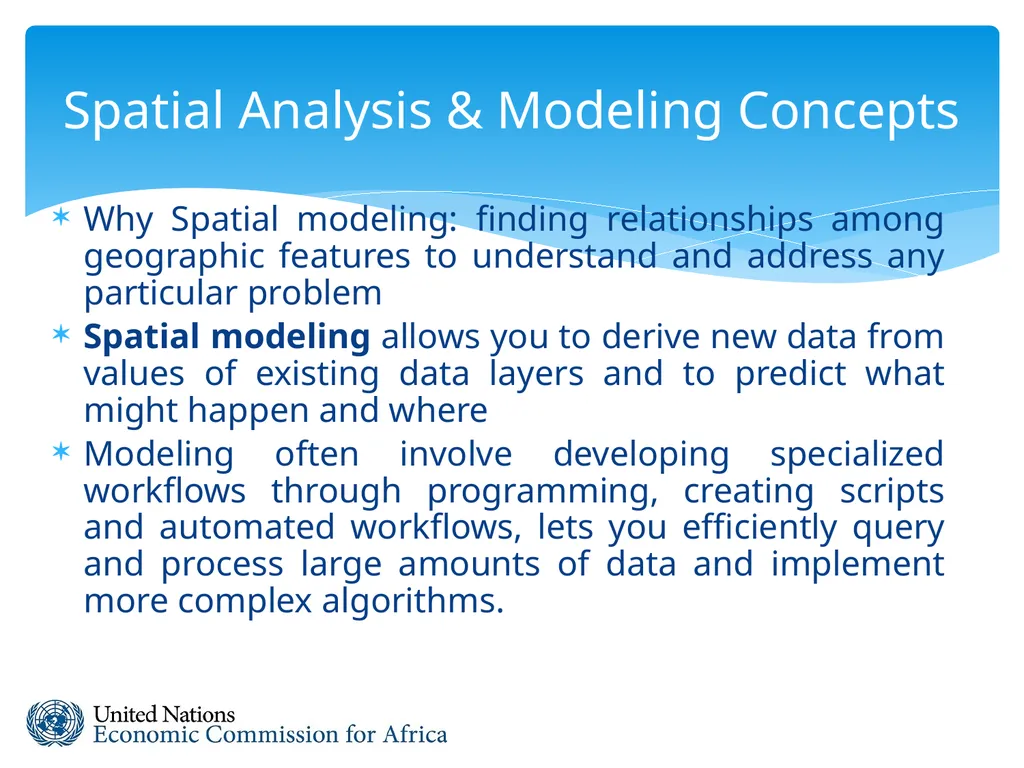 Spatial Analysis & Modeling GIS for Spatial - slide 5 of 27
