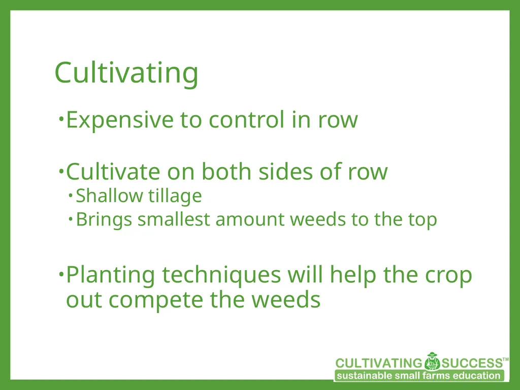 Sustainable Weed Management Strategies Know your - slide 8 of 20