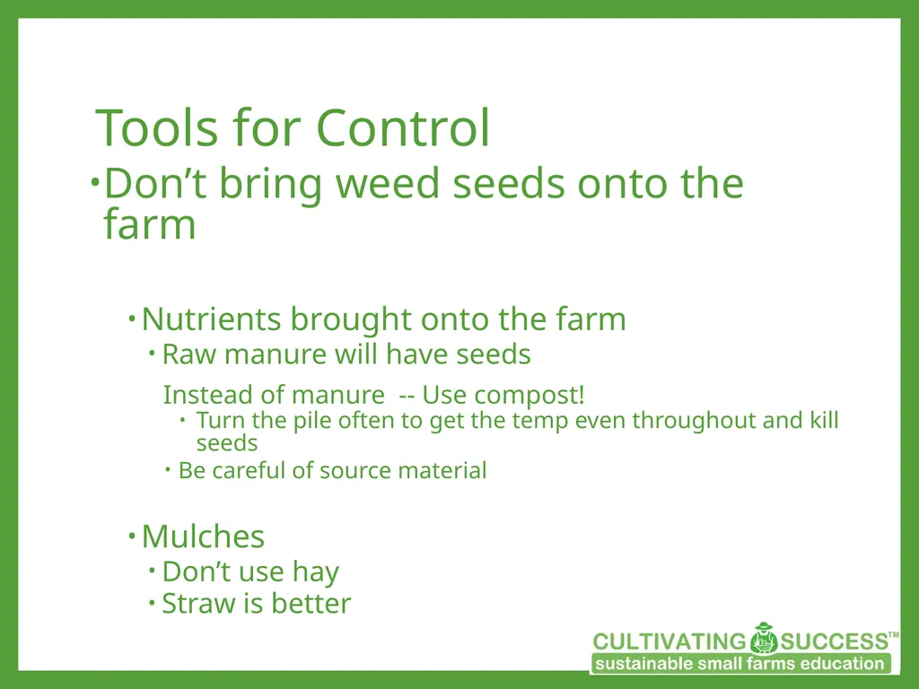 Sustainable Weed Management Strategies Know your - slide 3 of 20