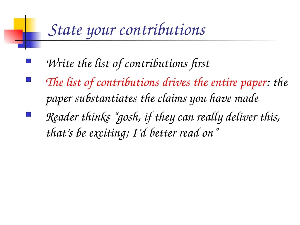 How to write a great research paper Simon Peyton - slide 23 of 55