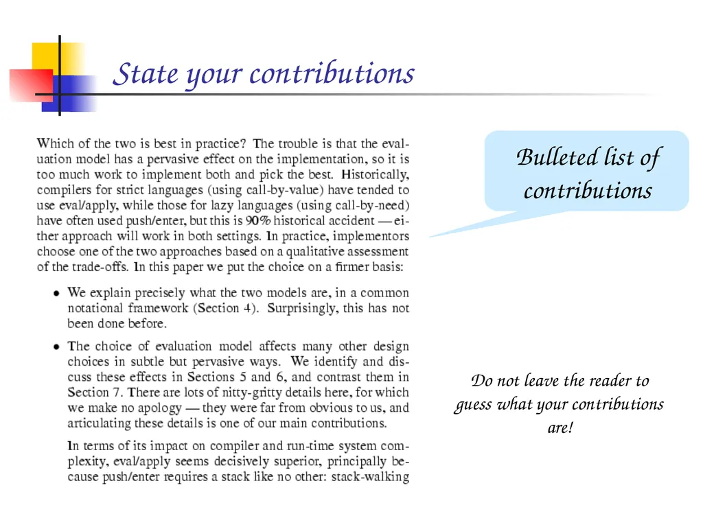 How to write a great research paper Simon Peyton - slide 24 of 55