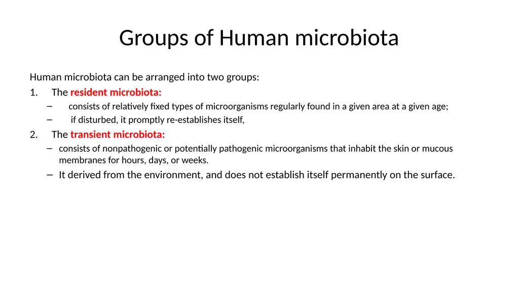 Normal Human Microbiota Dr Ali Abdulwahid overview - slide 3 of 28