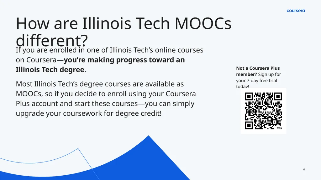 MOOC to Degree with Illinois Tech Deep dive on - slide 6 of 12