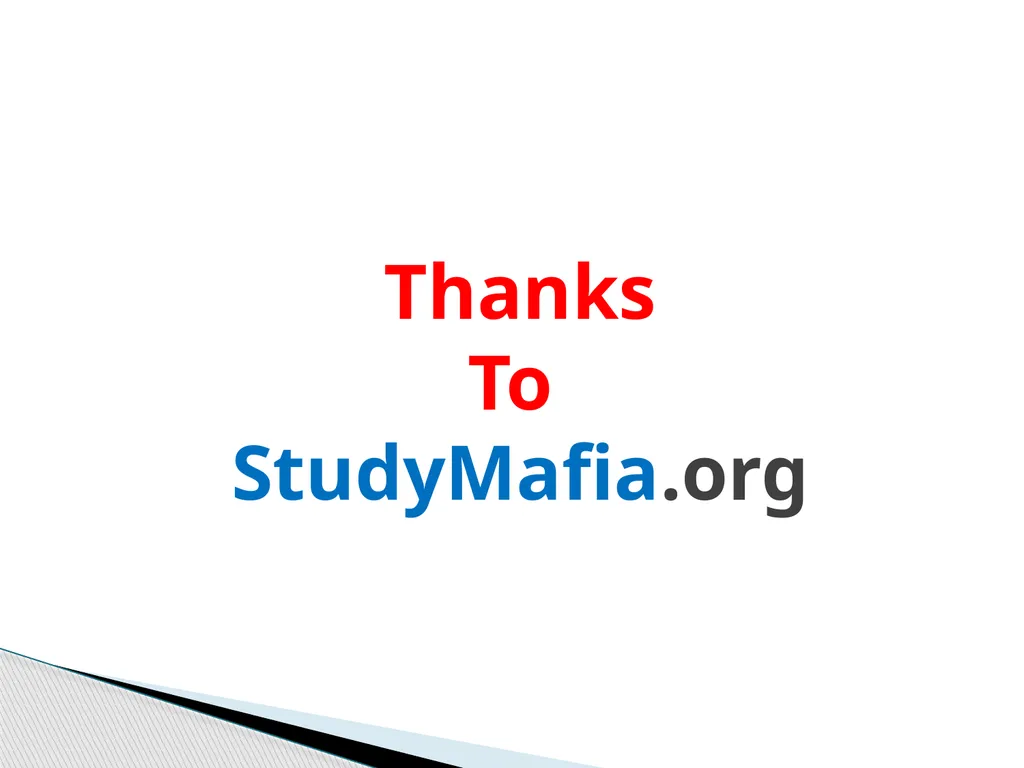 StudyMafia.Org Submitted To: Submitted By: - slide 16 of 16