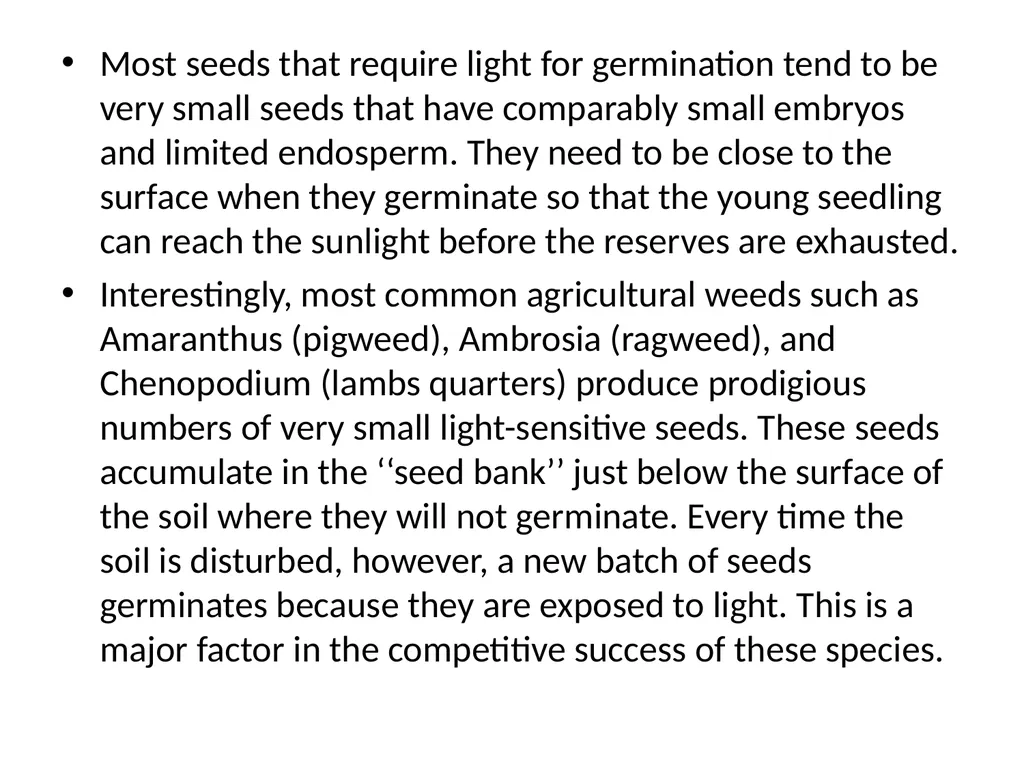 Seed Dormancy Seed is fertilized ovule which - slide 24 of 31