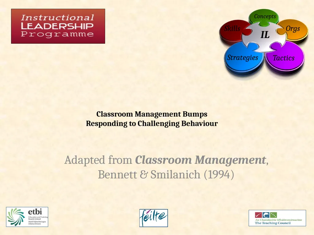 Classroom Management Bumps Responding to