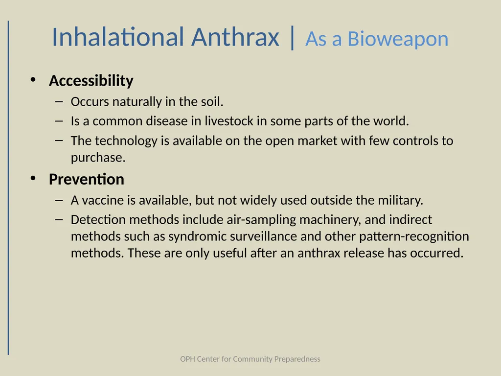 Category |A| Biological Agents Louisiana Office of - slide 19 of 68