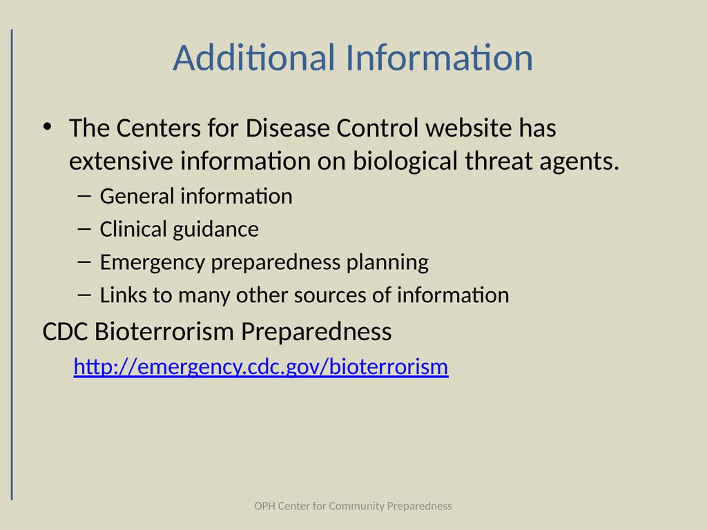 Category |A| Biological Agents Louisiana Office of - slide 66 of 68