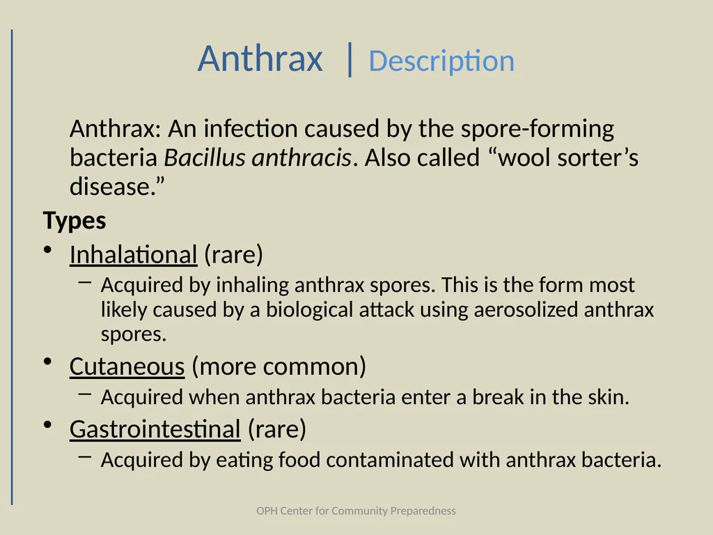 Category |A| Biological Agents Louisiana Office of - slide 14 of 68