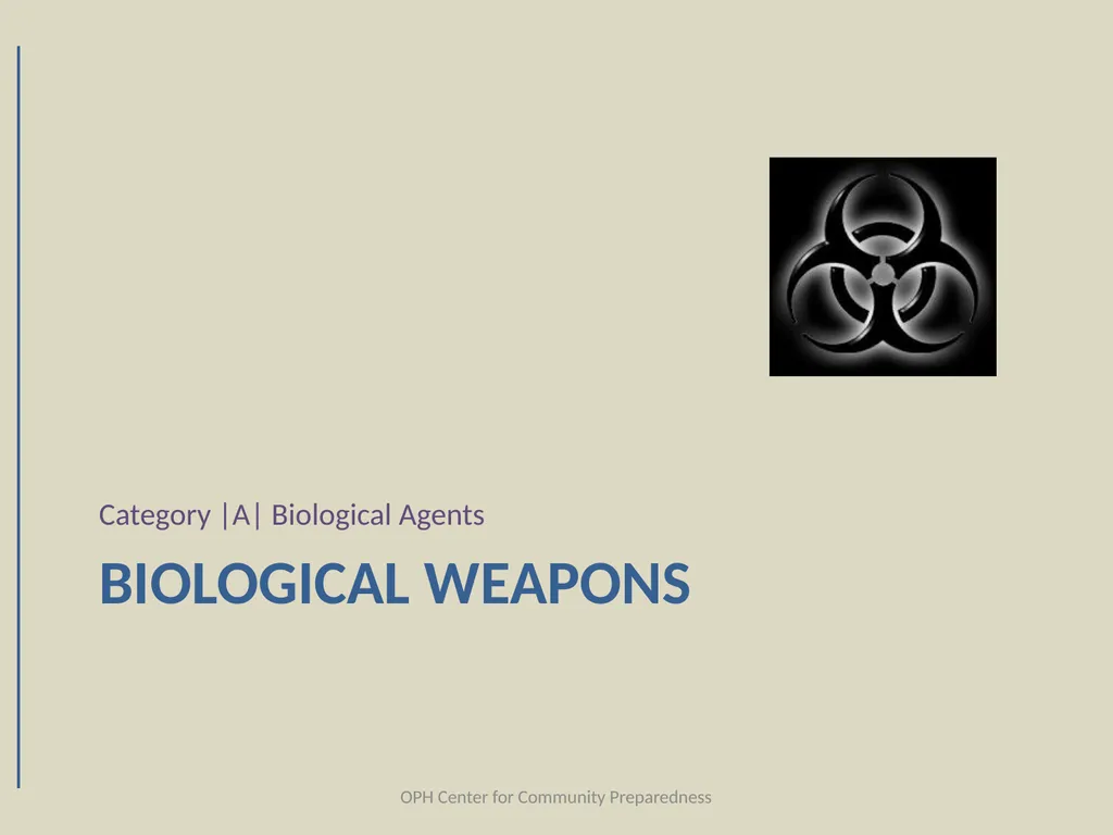 Category |A| Biological Agents Louisiana Office of - slide 3 of 68